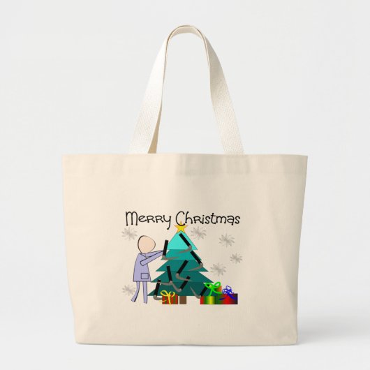 Ademhalingstherapeut Funny Christmas-Kaarten Grote Tote Bag (Voorkant)