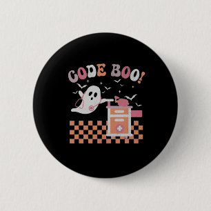 Ademhalingstherapeut Halloween Code Boo Spooky Re Ronde Button 5,7 Cm