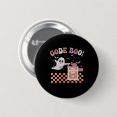 Ademhalingstherapeut Halloween Code Boo Spooky Re Ronde Button 5,7 Cm (Voorkant /achterkant)