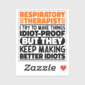 Ademhalingstherapeut Ik probeer het grappig te mak Sticker (Vel)