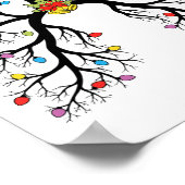 Ademhalingstherapeut Kerstboom Verlichting Pulmon Poster (Hoek)