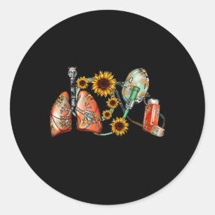 Ademhalingstherapeut longen Ademhalingsverpleegkun Ronde Sticker
