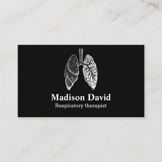 Ademhalingstherapeut longmonoloog Minimale longen Visitekaartje (Voorkant)