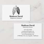 Ademhalingstherapeut longmonoloog Minimale longen Visitekaartje (Voorkant / Achterkant)