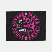 Ademhalingstherapeut maakt elke ademtelling RT N Fleece Deken (Voorkant (Horizontaal))
