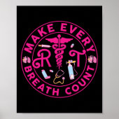 Ademhalingstherapeut maakt elke ademtelling RT N Poster (Voorkant)