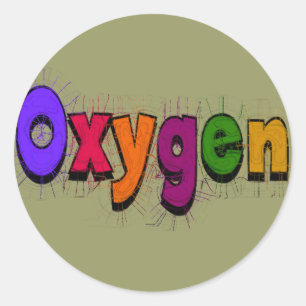Ademhalingstherapeut "Oxygen" T-Hemden en Giften Ronde Sticker