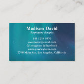 Ademhalingstherapeut pulmonoloog Galaxy Visitekaartje (Achterkant)