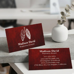 Ademhalingstherapeut pulmonoloog Red Visitekaartje