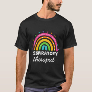 Ademhalingstherapeut regenboog long RT respiratoir T-shirt