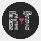 Ademhalingstherapeut Ronde Sticker (Voorkant)