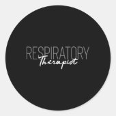 Ademhalingstherapeut RT Dept Ronde Sticker (Voorkant)