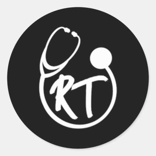 Ademhalingstherapeut RT stethoscoop zak Ronde Sticker (Voorkant)