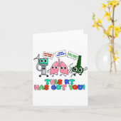 Ademhalingstherapeut Valentijnsdag ontwerp Long Sq Kaart (Gele Bloem)