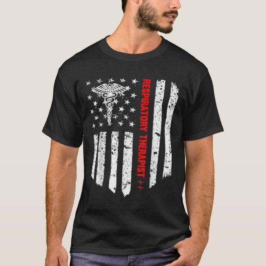 Ademhalingstherapie Amerikaanse vlag Patriottische T-shirt (Voorkant)