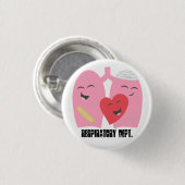 Ademhalingstherapie Dept. Lungs-toets RT Ronde Button 3,2 Cm (Voorkant /achterkant)