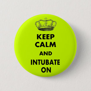 Ademhalingstherapie geeft "Kalm houden en..." Ronde Button 5,7 Cm