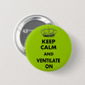 Ademhalingstherapie geeft "Kalm houden en..." Ronde Button 5,7 Cm (Voorkant /achterkant)