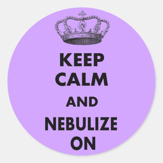 Ademhalingstherapie geeft "Kalm houden en..." Ronde Sticker (Voorkant)