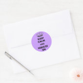 Ademhalingstherapie geeft "Kalm houden en..." Ronde Sticker (Envelop)
