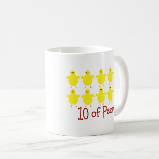 Ademhalingstherapie Gifts "10 of PEEP" Funny Koffiemok (Voorkant rechts)