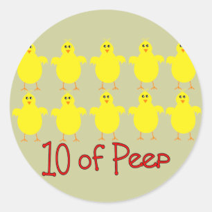 Ademhalingstherapie Gifts "10 of PEEP" Funny Ronde Sticker