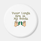 Ademhalingstherapie Gifts "Lungs in mijn handen" Magneet (Voorkant)