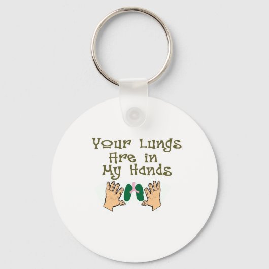 Ademhalingstherapie Gifts "Lungs in mijn handen" Sleutelhanger (Voorkant)