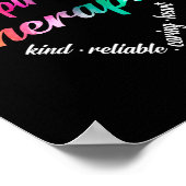 Ademhalingstherapie Hart Word Cloud Waterverf Poster (Hoek)