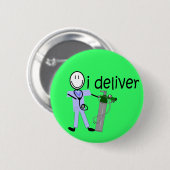 Ademhalingstherapie "I Deliver" (zuurstof) Ronde Button 5,7 Cm (Voorkant /achterkant)