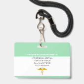 Ademhalingstherapie | ID van de foto van medisch p Badge (Back with Lanyard)
