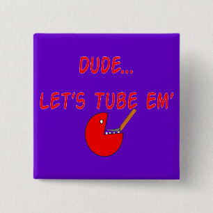 Ademhalingstherapie: "Kerel Laten we de buik van d Vierkante Button 5,1 Cm