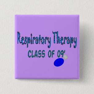 Ademhalingstherapie "klasse 09" vierkante button 5,1 cm