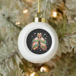 Ademhalingstherapie Long Kerstboom Therapeut Keramische Bal Ornament