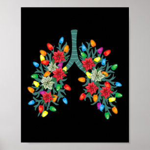 Ademhalingstherapie Lung Kerstmis Licht Therapist Poster
