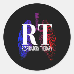 Ademhalingstherapie RT RT RT RT RT CRT long Ronde Sticker