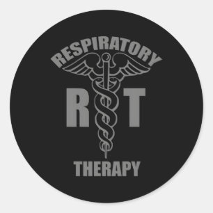 Ademhalingstherapie Therapeut Rt Caduceus Medisch Ronde Sticker