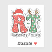 Ademhalingstherapie Therapeut RT Kerstmis Sticker (Vel)