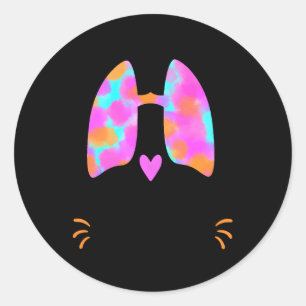 Ademhalingstherapie therapeut RT long Ronde Sticker