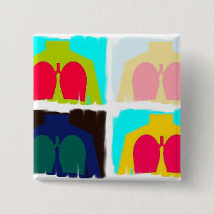 Ademhalingstherapie X-Ray Lungs Button RT