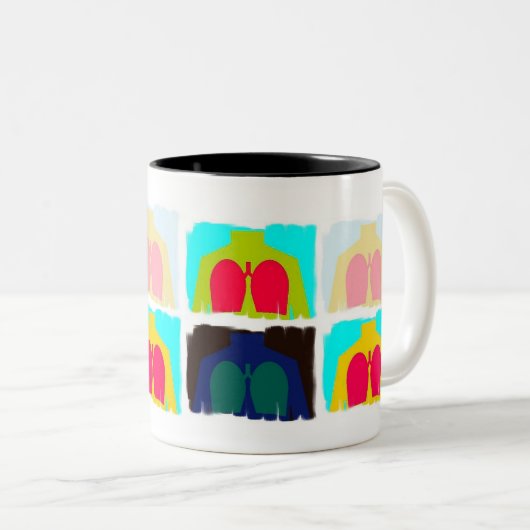 Ademhalingstherapie X-Ray Lungs Mok RT (Voorkant rechts)