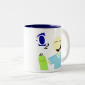 Ademhalingstherapie ZuurstofMok RT Tweekleurige Koffiemok (Voorkant rechts)