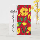 ademhalingsvriendelijke bloem met damestopper kaart (Gele Bloem)