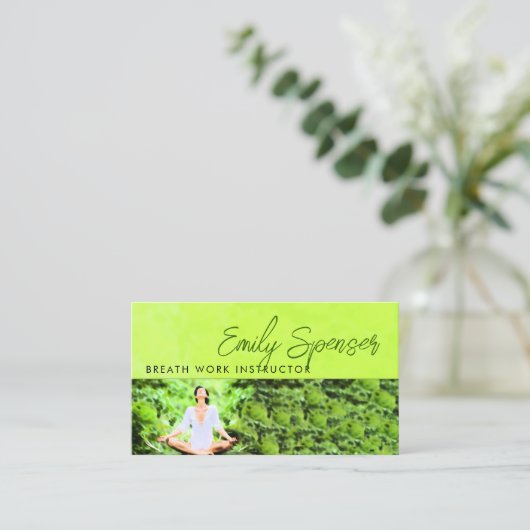 Ademhalingsyoga in Natuur training Visitekaartje (Staand voorkant)