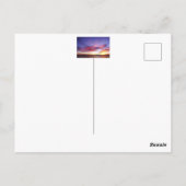 Ademhalingszonsondergang over het zee briefkaart (Achterkant)