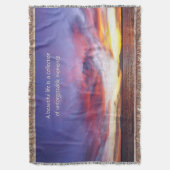 Ademhalingszonsondergang over het zee deken (Voorkant Verticaal)