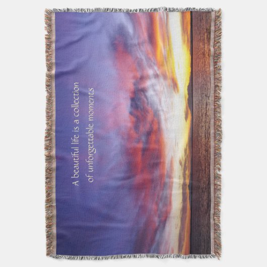 Ademhalingszonsondergang over het zee deken (Voorkant Verticaal)