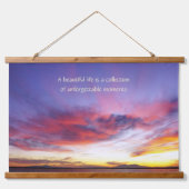 Ademhalingszonsondergang over het zee hangend wandkleed (Voorkant)