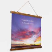 Ademhalingszonsondergang over het zee hangend wandkleed (Gebogen)