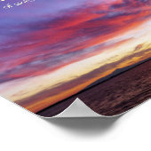 Ademhalingszonsondergang over het zee poster (Hoek)